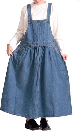 Amazon Co Jp ゴールドジャパン 大きいサイズ レディース ワンピース ジャンパースカート サロペットスカート コットン 服 ファッション小物