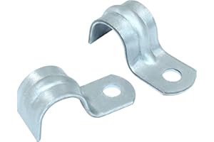 Marvexi 25Pcs 3/8" EMT Conduit Clamp Rigid Pipe Straps, 3/8 Inch Zinc Plated Steel One Hole Straps Bracket for EMT Conduit Pi