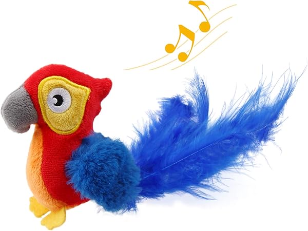 squeaky bird cat toy