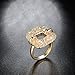 Mytys Cocktail Rings Fashion Cubic Zirconia Mesh Band Ring for Women Girls