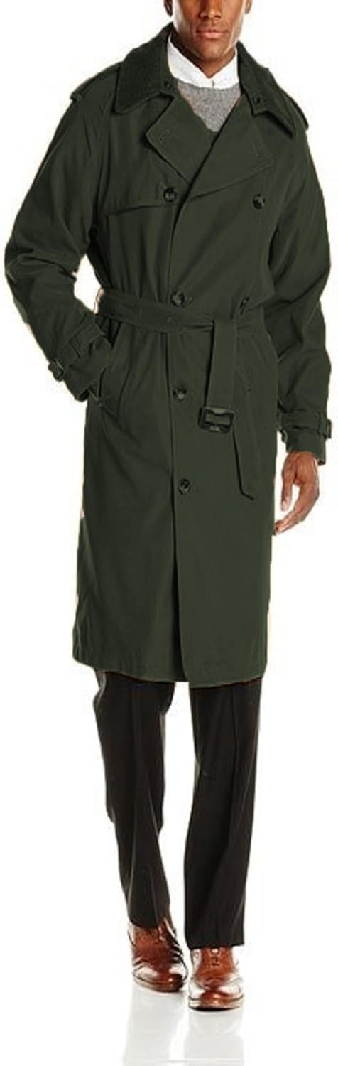 LONDON FOG mens Plymouth Twill Belted Double-breasted Iconic Trench Coat at  Men’s Clothing store