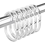 Amazer Plastic Shower Curtain Rings, Shower Curtain