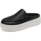 Rihero Women's Slip On Platform Mule Shoes Comfortable Memory Foam Lightweight Round Toe Clogs for Work Walking