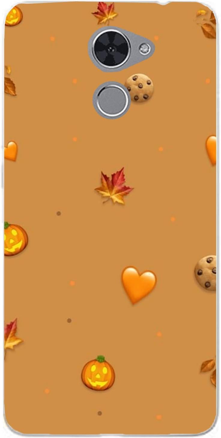 Generico Case Cover Compatible For Huawei Y7 Prime Whatsapp Heart Cookie Leaves Pumpkin Print Also On The Sides Phone Hard Snap On Anti Slip Anti Scratch Shock Resistant Protective Rigid Amazon Co Uk Electronics