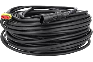 TIMBERA 30m / 98ft Durable Low Voltage Charging Cable for Gardena SILENO Life 750 100 1250; City 250 500 1000; Minimo 250 500; R100 R130 R160 Robotic Lawnmower Power Supply Extension Cord – 30 Meters