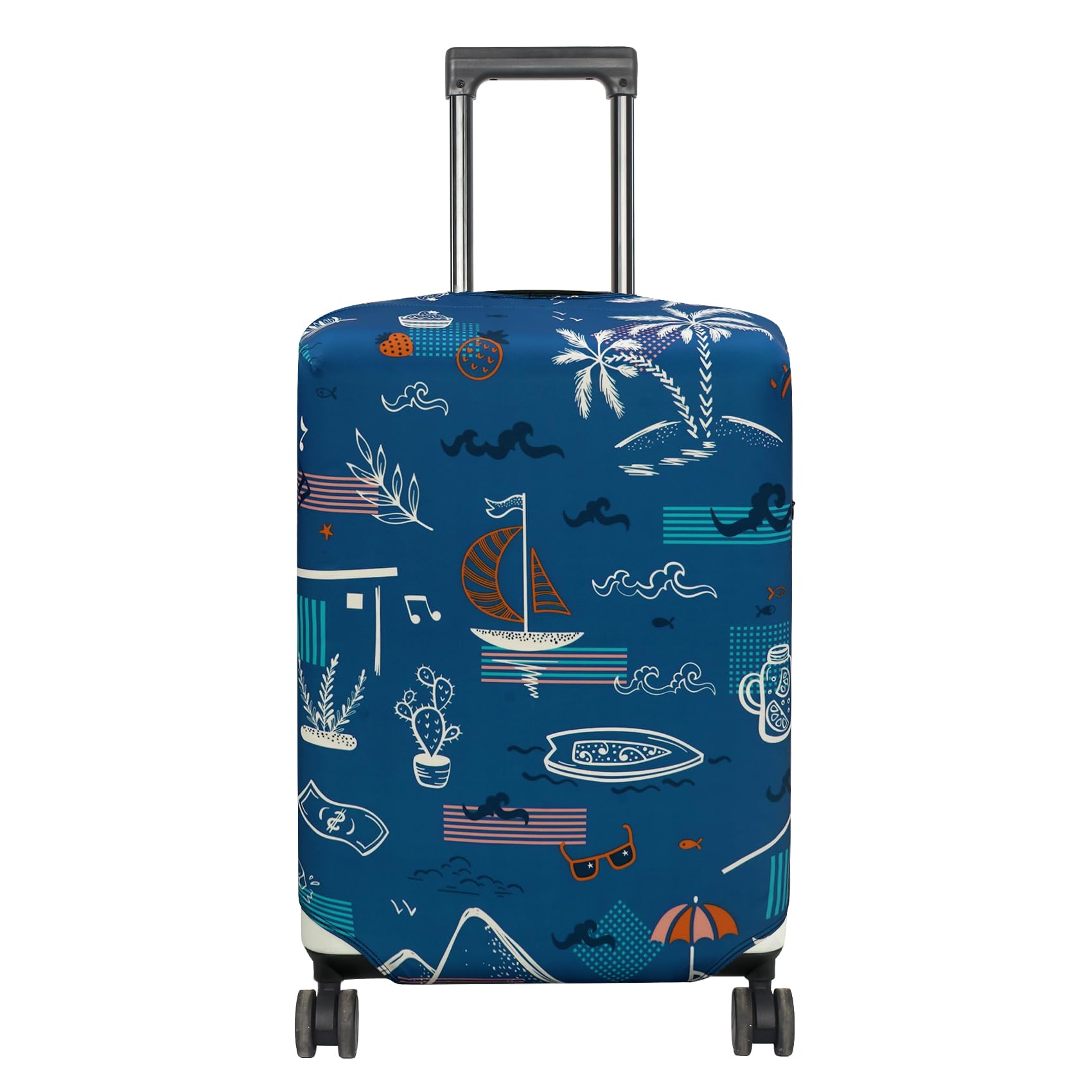 Photo 1 of HYPER VENTURE Washable Luggage Cover - Fashion Suitcase Protector Fits 23-26 Inch Luggage (Hawaii Beach, M)