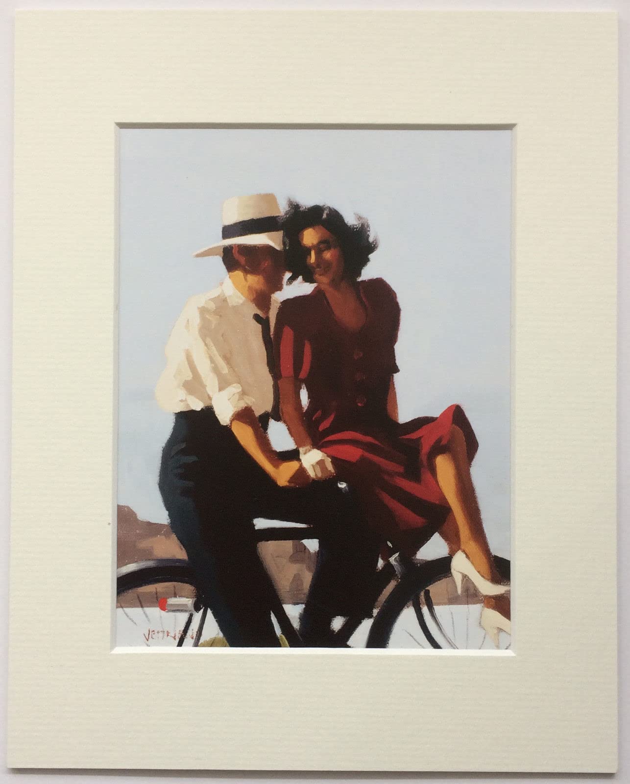 Lazy Hazy Days by Jack Vettriano Mounted Art Print Picture (10" x 8" - 25cm x 20cm) Unframed