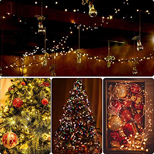 Solar Patio Umbrella String Lights, Umbrella Lights Solar Powered Bright 8 Modes 104 LED Lights Included 3xAA Rechargeable Battery, for Outdoor Beach Deck TV DIY Garden Party Christmas Decoration