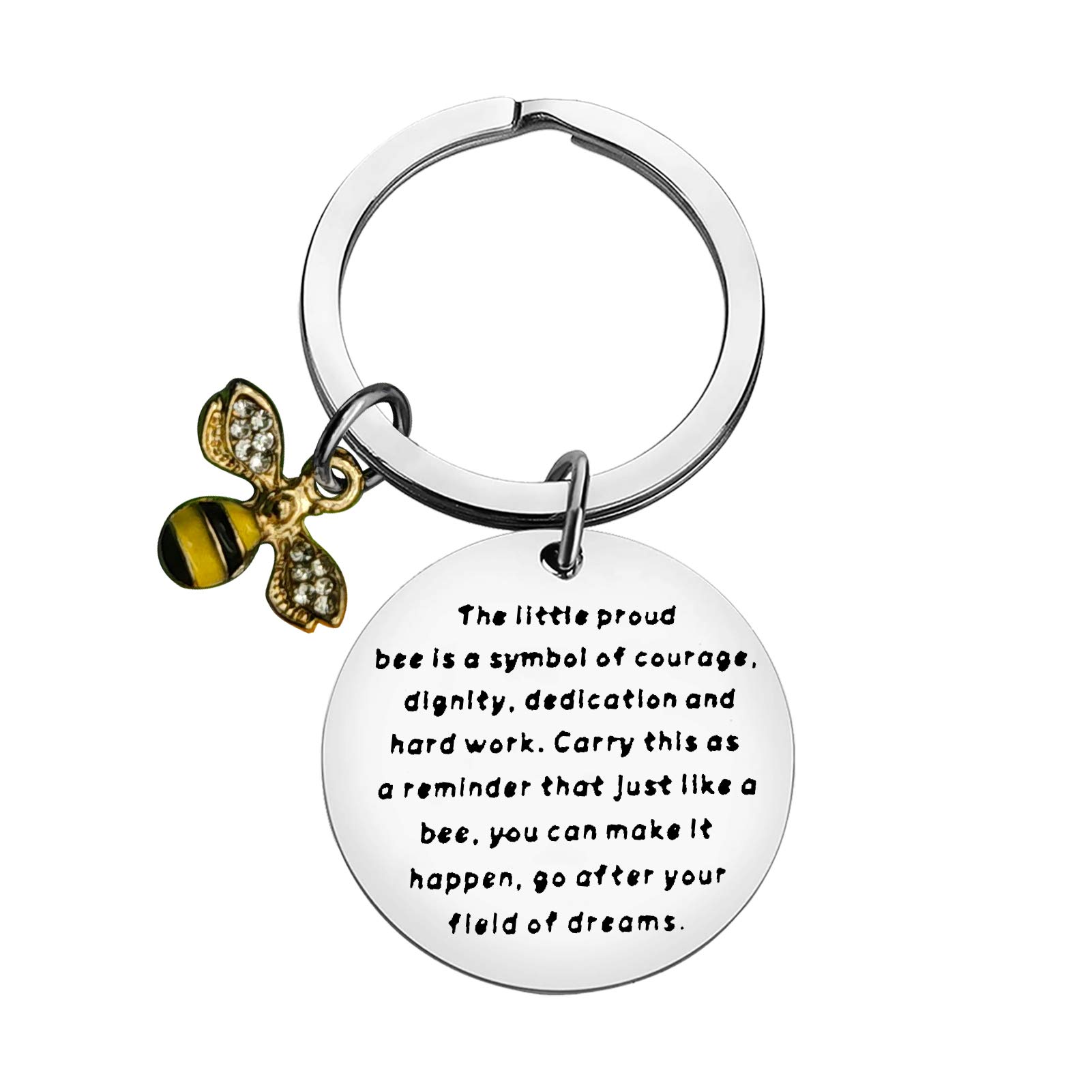 Baixian Bee Gifts Bee Keyring for Women Men Honey Bee Gifts Colleague Keyring Coworker Appreciation Gift Goodbye Farewell Gift Bee Lover Gift Christmas Graduation Gift for Family Friends