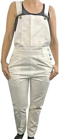 ladies white dungarees