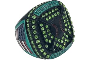 DISCOUNT SPORTS RINGS USA INC Discount Sports Rings Home Plate BLACK BODY Championship Ring, Premium Softball Baseball Ring/Player/Team Awards/Tournament Rings