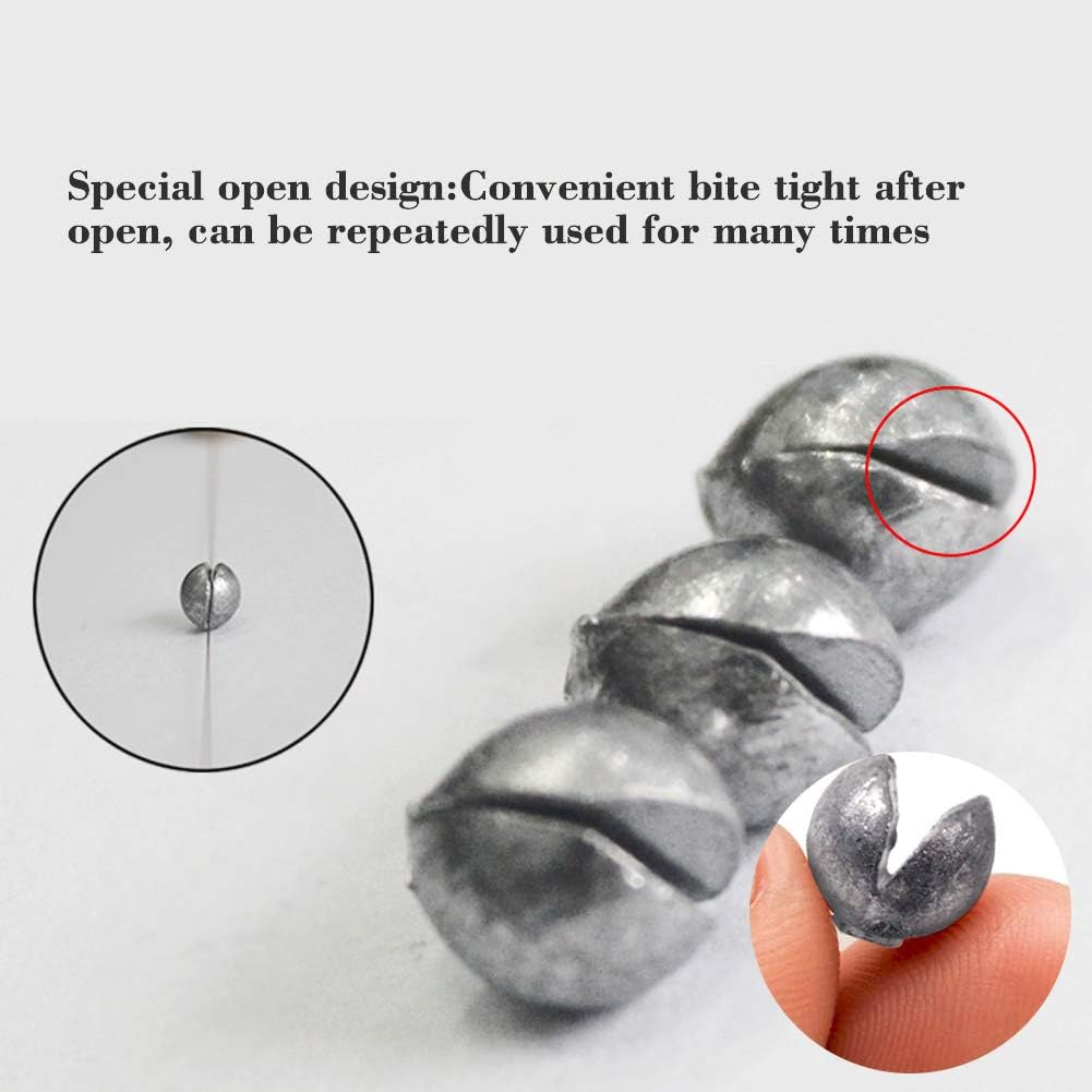 FREE FISHER Removable Split-Shot, 500Pcs 1.0g Lead Sinking Split Shots Fishing Sinkers, Fishing Weights Sinkers : Sports & Outdoors