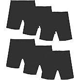 FreeNFond Girls Dance Shorts for Sports, Play Or Under Skirts, Pack of 6