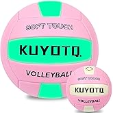 KUYOTQ Glow in The Dark Volleyball Size 5 Pink Luminous Light Up Volleyball for Night Games Outdoor Indoor Training Ball with Fluorescent Green Glow Effect Perfect for Youth and Adults