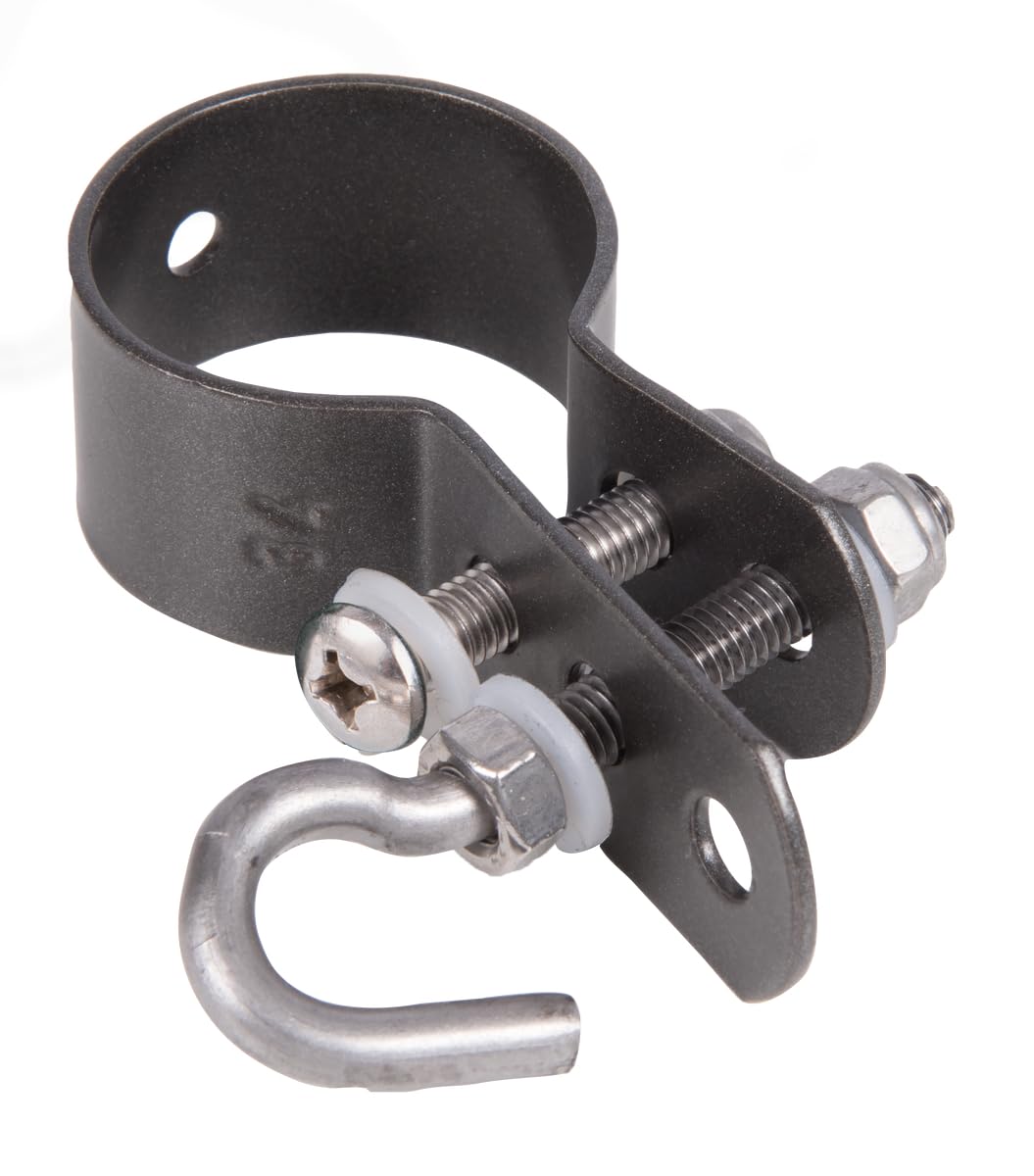 GAH-Alberts 655686 Clamp for Mesh Tension Rods Galvanised Anthracite Metallic Clamp Diameter 48 mm