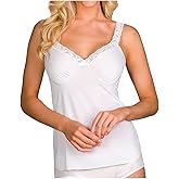 Shadowline Camisole with Stretch Lace Straps 34/White