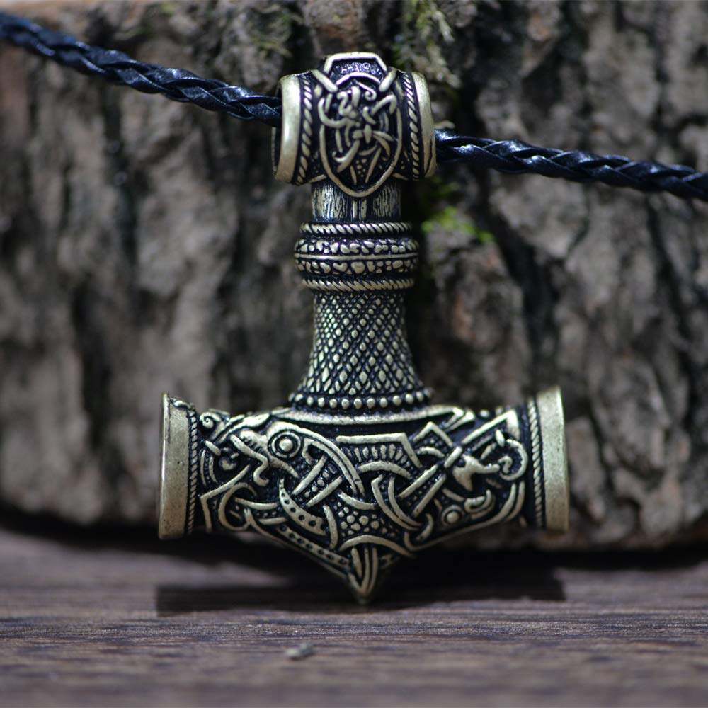 Norse Viking Thor Hammer Necklace Mjolnir Necklace for Men Talisman Jewelry