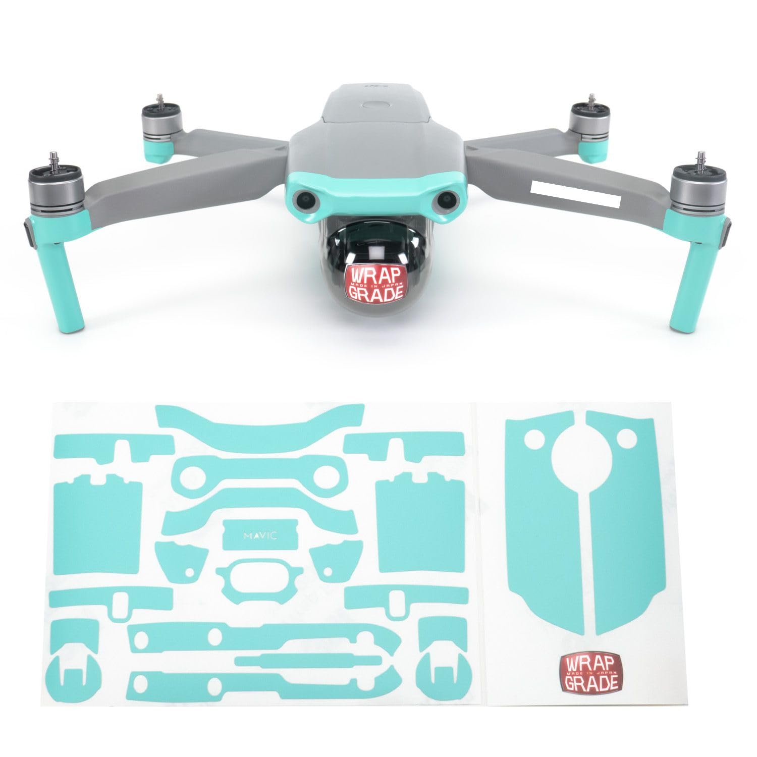 Wrapgrade Skin Compatible with DJI Mavic Air 2 | Accent Color A (MINT BLUE)