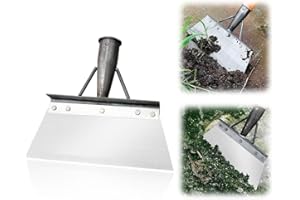 KOUJUT Multifunctional Cleaning Shovel, 2024 Upgraded Multi-Functional Outdoor Garden Cleaning Shovel for Weeds, Square Garden Spade Shovel Manganese Steel Flat Shovel for Digging, Weed Removal (26cm)