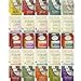 Organic Tea Bags Sampler Pack - Assorted Variety Gift Set - Caffeinated, Caffeine Free, Herbal - Handmade Cotton Pouch Included - 40 Count, 20 Flavors