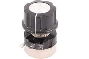 uxcell a16071900ux0172 3 Terminals B204 Rotary Wire Wound Potentiometer, 200 K Ohm Adjustable Resistance