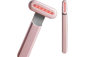 Solawave 4-in-1 Facial Wand | Red Light Therapy for Face and Neck | Microcurrent Facial Device for Anti-Aging | Skin Tightening Machine | Face Massager | Facial Wand (Rose Gold)