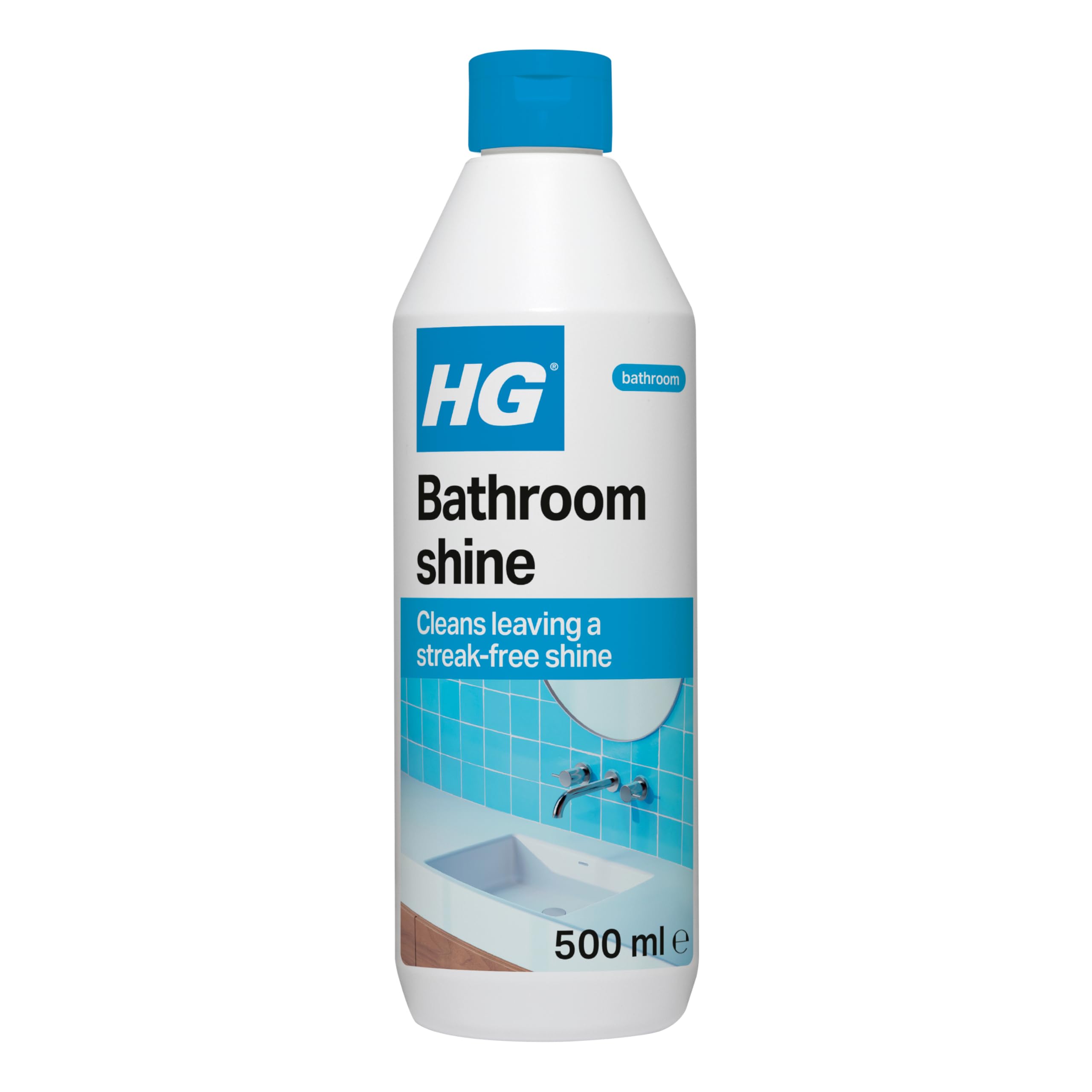 HG Bathroom Cleaner Shine Restorer, Bath Cleaner & Light Limescale Remover, Bathroom Floor Cleaner & Sink Cleaner, Bathtub Cleaner, Shower Spray Liquid & Toilet Cleaner - 500ml (Packing May Vary)