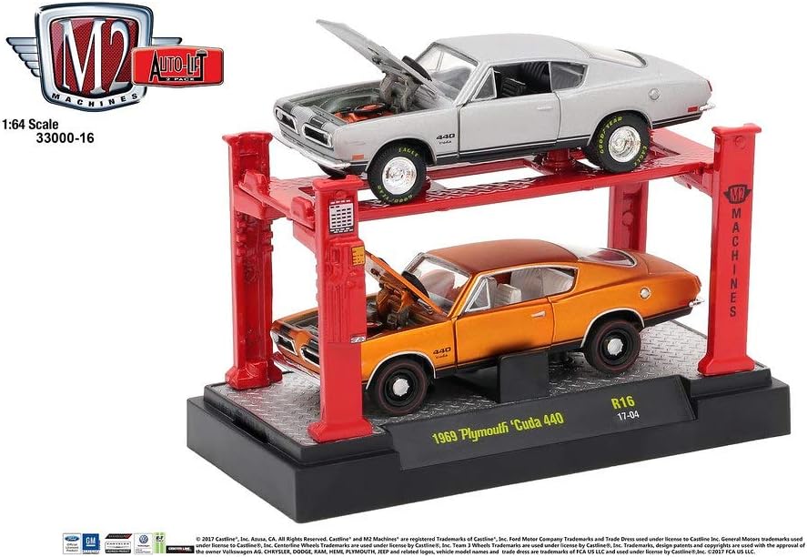 M2 Machines Auto Lift Release 16 1969 Plymouth 'Cuda 440 - 2 Pack
