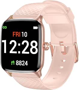 Livikey Smart Watch with Heart Rate Monitor, SpO2 and Sleep Tracking,  Fitness Watch 5ATM Waterproof with Pedometer for Women Men, Pink :  Electronics