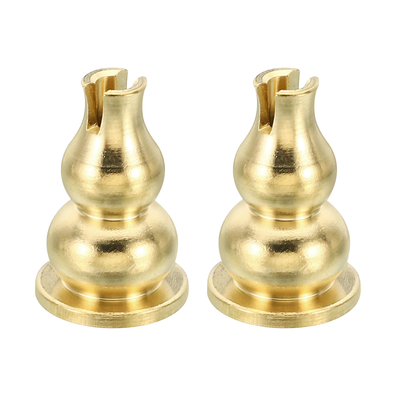 PATIKIL Coil Incense Holder, 2 Pack Brass Incense Burner Stick Holder Incense Stand Base Gourd Type for Yoga Spa Room Home Office, 0.63" Dia. 1.02" Tall