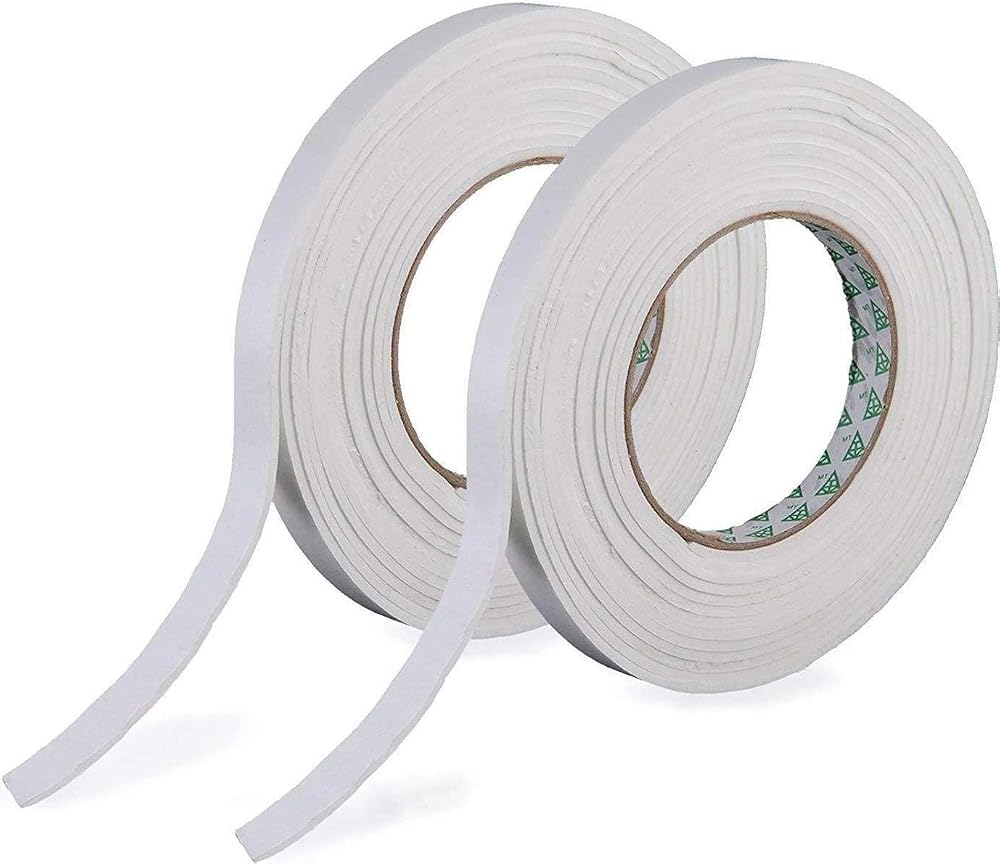 D.A.Y. Republic Self Adhesive Foam Tape 9mm x 5mm x 5M White 2 Rolls