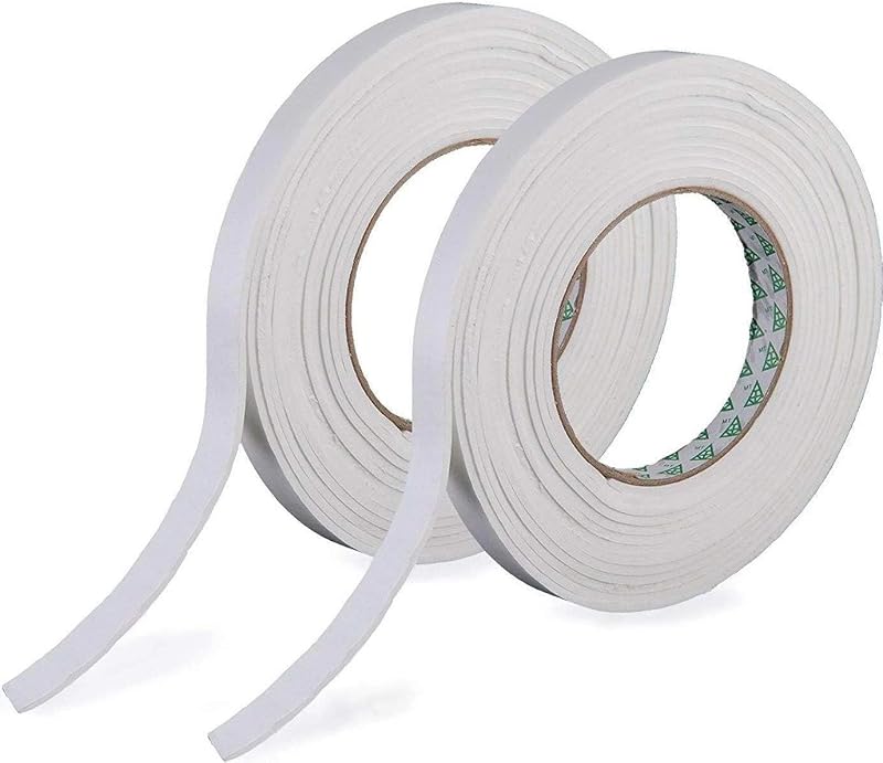 D.A.Y. Republic Self Adhesive Foam Tape 9mm x 5mm x 5M White 2 Rolls