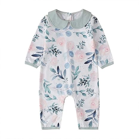 floral long sleeve onesie baby