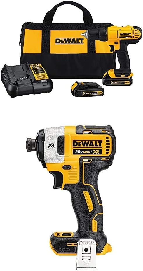 DEWALT 20V MAX Cordless Drill / Driver Kit, Compact, 1/2-Inch (DCD771C2): Home Improvement