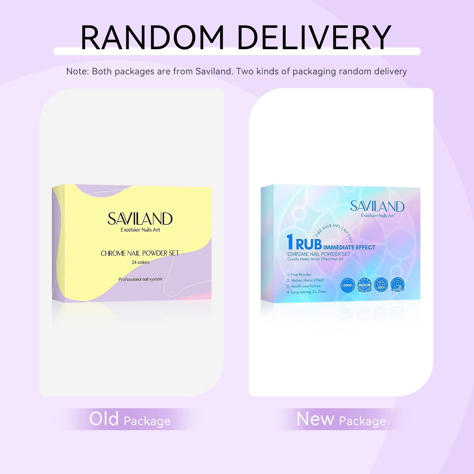 24Pcs Saviland Chrome Nail Powder Set - Metallic Mirror Effect Holographic Nail Powder Silver Red Green Gold Nail Chrome Powder for Nails Art Decoration - Image 6