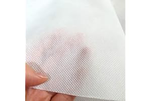 AK TRADING CO. Nonwoven 100% Polypropylene Fabric | Non-Woven Spunbond Interfacing for Sewing and Filters, 42 GSM (Medium Weight) (60" Wide, White - 5 Yards)