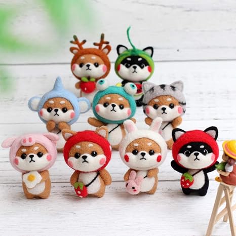 Amazon Co Jp 減圧玩具 ウールフェルト ポーク 素材パッケージ 手作りdiy刺繍スターターキット キーホルダー こすり人形 C ホーム キッチン