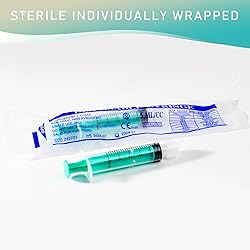 Vaokin 5ml Luer Lock Syringe, Leak-Proof Safety
