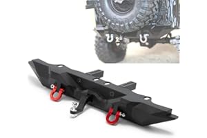 BENEDICT HARRY Alloy Rear Bumper w/Tow Trailer Drop Hitch for 1/10 RC Crawler TRX-4 SCX10 II 90046