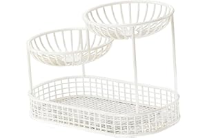 MYCENSE 3 Tier Fruit Basket Fruits Stand Holder Serving Tray Tiered Fruit Display Stand Vegetables Storage Rack for Office Be