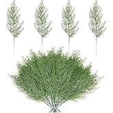DECHOUS 40Pcs Artificial Pine Branches Small Christmas Faux Cedar Pine Stems Greenery Picks Branch for Crafts Wreath Christmas Flower Arrangements Holiday Party