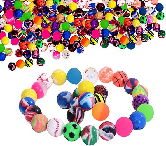 Chwang 20PCS 25mm Bouncy Balls Assorted Rubber Balls,Party Bag Filler