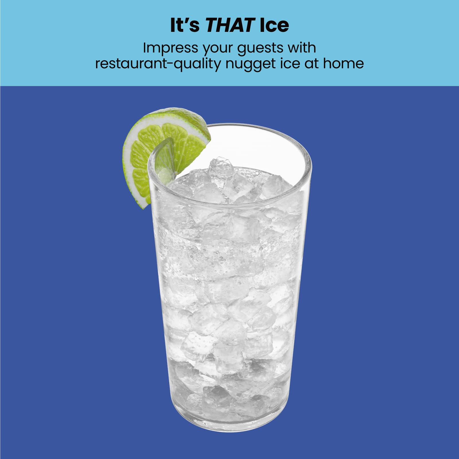 Iceman Countertop Nugget Ice Maker – Pebble Ice Machine, Soft Chewable Pellets in 20 Min, 26Lbs/24H, 3lb. Capacity, Waterline-Compatible, Self-Cleaning, Stainless-Steel + Scoop