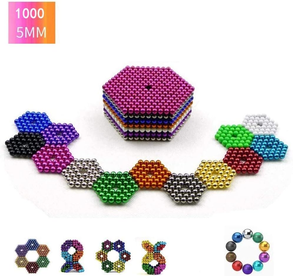 Huwai F Billes M A ĝ N E T I Q U E S Multicolores Anti Stress 512 1000 Billes A I M A N T E E S 5mm En Neodyme Idee Cadeau Parfaite Pour Le Developpement Stress Relief5mm 512pcs Jeux Et Jouets Jouets Fantaisie Et Gadgets Formium Ma
