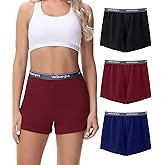 wirarpa Women's Cotton Sleep Shorts Comfywear Lounge Pajama Shorts 3 Pack