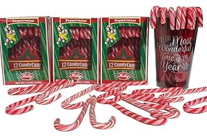 B BBO BRAND Individually Wrapped Peppermint Candy Canes - Old Time Candy (36 Individually Wrapped Peppermint Candy Canes (3 Boxes))