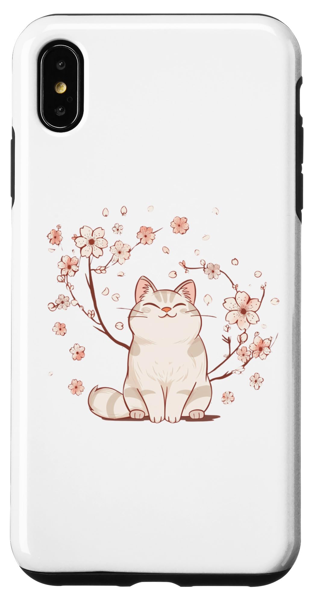 iPhone XS Max Spring Floral Kitten Lover Japanese Art Cute Cat Case