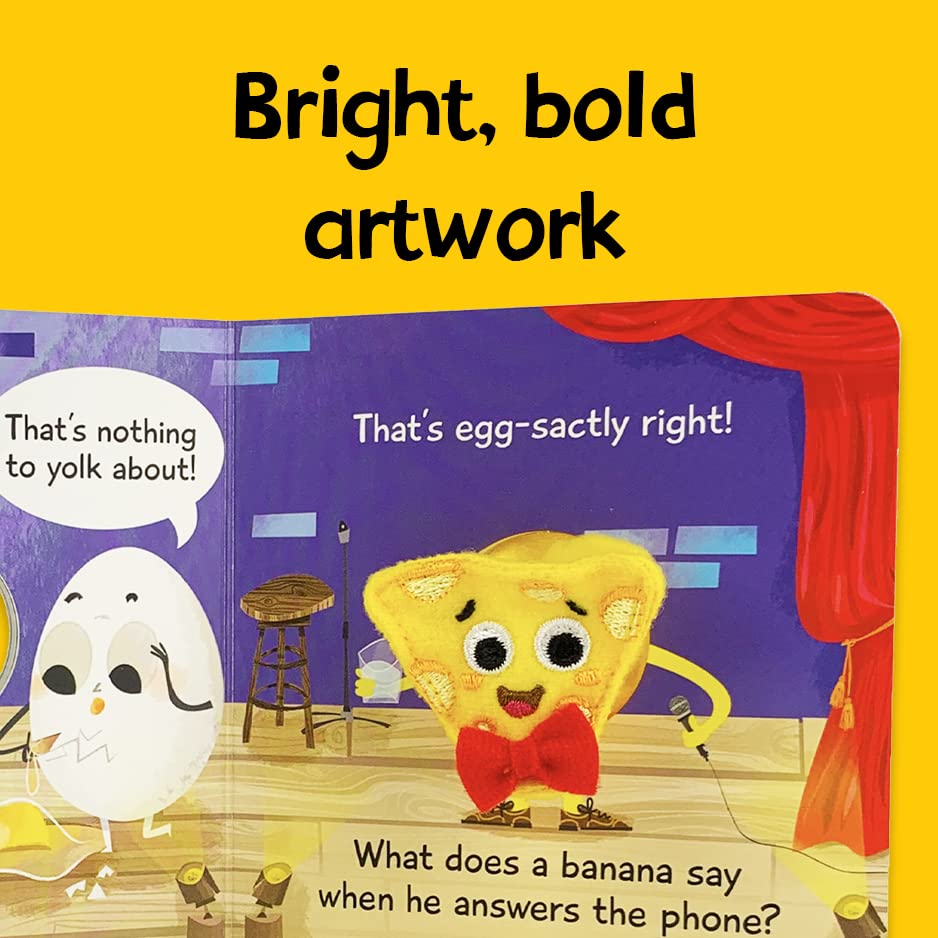 A Cheesy Little Joke Book: Finger Puppet Board Book with Simple Silly Fun for Toddlers