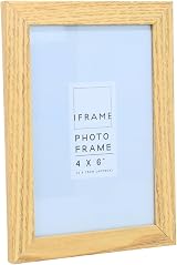 Widdop and Co iFrame Set of 4 Oak Photo Frames 4 x 6 Portrait Landscape view 2