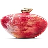 AcrMkSto Pearl Acrylic Clutch Purse for Women, Marbled Shell Evening Bag for Wedding Guest Party Prom Crossbody